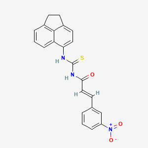 (2E)-N-(1,2-dihydroacenaphthylen-5-ylcarbamothioyl)-3-(3-nitrophenyl)prop-2-enamide