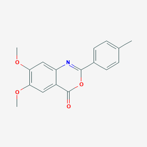 molecular formula C17H15NO4 B371343 6,7-dimethoxy-2-(4-methylphenyl)-4H-3,1-benzoxazin-4-one CAS No. 298215-50-6