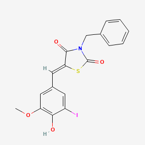 (5Z)-3-benzyl-5-(4-hydroxy-3-iodo-5-methoxybenzylidene)-1,3-thiazolidine-2,4-dione