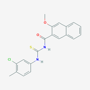 N-{[(3-chloro-4-methylphenyl)amino]carbonothioyl}-3-methoxy-2-naphthamide