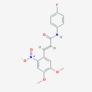 molecular formula C17H15FN2O5 B371346 N-(4-氟苯基)-3-{2-硝基-4,5-二甲氧基苯基}丙烯酰胺 CAS No. 331461-79-1