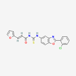 (2E)-N-{[2-(2-chlorophenyl)-1,3-benzoxazol-5-yl]carbamothioyl}-3-(furan-2-yl)prop-2-enamide