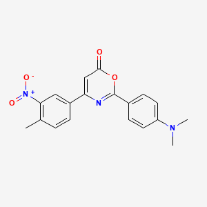 molecular formula C19H17N3O4 B3713467 2-[4-(dimethylamino)phenyl]-4-(4-methyl-3-nitrophenyl)-6H-1,3-oxazin-6-one 