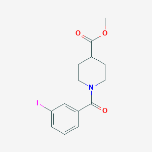 molecular formula C14H16INO3 B3713491 Methyl 1-(3-iodobenzoyl)piperidine-4-carboxylate 