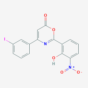 2-(2-hydroxy-3-nitrophenyl)-4-(3-iodophenyl)-6H-1,3-oxazin-6-one