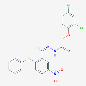 molecular formula C21H15Cl2N3O4S B371351 2-(2,4-二氯苯氧基)-N'-[5-硝基-2-(苯硫基)苯亚甲基]乙酰肼 CAS No. 328263-29-2