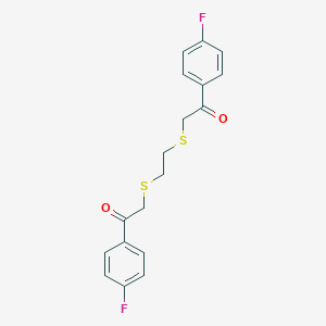 molecular formula C18H16F2O2S2 B371352 1-(4-Fluorophényl)-2-[2-[2-(4-fluorophényl)-2-oxoéthyl]sulfanyléthylsulfanyl]éthanone CAS No. 271772-52-2