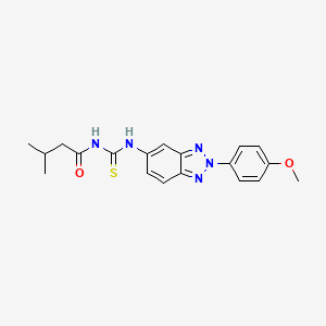 N-{[2-(4-methoxyphenyl)-2H-benzotriazol-5-yl]carbamothioyl}-3-methylbutanamide