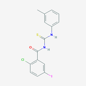 molecular formula C15H12ClIN2OS B3713546 2-chloro-5-iodo-N-[(3-methylphenyl)carbamothioyl]benzamide 