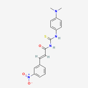 molecular formula C18H18N4O3S B3713563 (2E)-N-{[4-(dimethylamino)phenyl]carbamothioyl}-3-(3-nitrophenyl)prop-2-enamide 