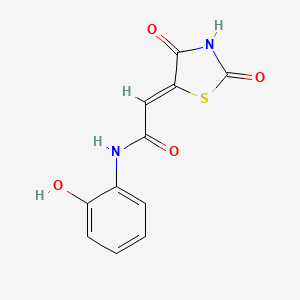 molecular formula C11H8N2O4S B3713572 2-(2,4-dioxo-1,3-thiazolidin-5-ylidene)-N-(2-hydroxyphenyl)acetamide 