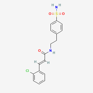 (2E)-3-(2-chlorophenyl)-N-[2-(4-sulfamoylphenyl)ethyl]prop-2-enamide