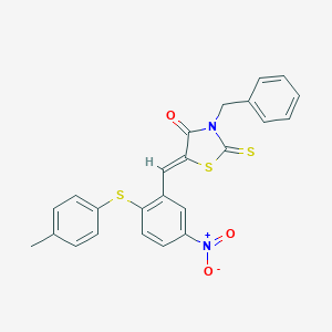 molecular formula C24H18N2O3S3 B371362 3-苄基-5-({2-[(4-甲基苯基)硫烷基]-5-硝基苯基}亚甲基)-2-硫代-1,3-噻唑烷-4-酮 CAS No. 329078-86-6