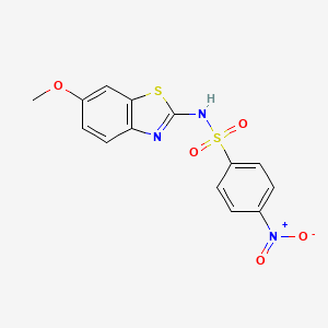 N-(6-METHOXY-1,3-BENZOTHIAZOL-2-YL)-4-NITRO-1-BENZENESULFONAMIDE