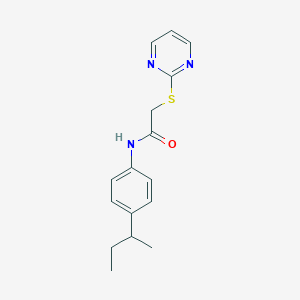 N-(4-sec-butylphenyl)-2-(2-pyrimidinylsulfanyl)acetamide