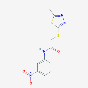 2-[(5-methyl-1,3,4-thiadiazol-2-yl)sulfanyl]-N-(3-nitrophenyl)acetamide