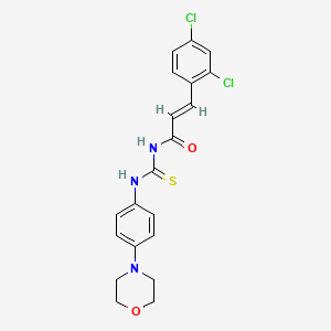 molecular formula C20H19Cl2N3O2S B3713649 (2E)-3-(2,4-dichlorophenyl)-N-{[4-(morpholin-4-yl)phenyl]carbamothioyl}prop-2-enamide 