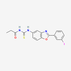 N-{[2-(3-iodophenyl)-1,3-benzoxazol-5-yl]carbamothioyl}propanamide