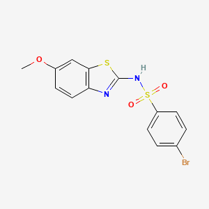 molecular formula C14H11BrN2O3S2 B3713665 4-bromo-N-(6-methoxy-1,3-benzothiazol-2-yl)benzenesulfonamide 