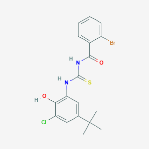 molecular formula C18H18BrClN2O2S B3713692 1-(2-BROMOBENZOYL)-3-(5-TERT-BUTYL-3-CHLORO-2-HYDROXYPHENYL)THIOUREA 