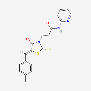 3-[5-(4-methylbenzylidene)-4-oxo-2-thioxo-1,3-thiazolidin-3-yl]-N-2-pyridinylpropanamide