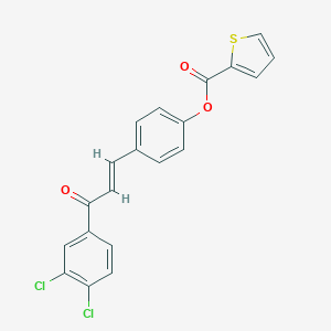 molecular formula C20H12Cl2O3S B371370 4-[3-(3,4-Dichlorophenyl)-3-oxo-1-propenyl]phenyl 2-thiophenecarboxylate CAS No. 329702-32-1