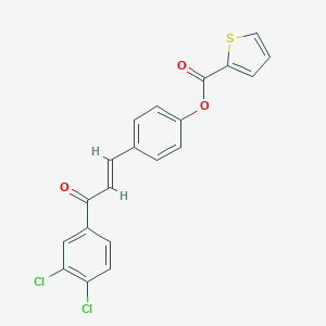 molecular formula C20H12Cl2O3S B371370 4-[3-(3,4-Dichlorphenyl)-3-oxo-1-propenyl]phenyl 2-Thiophencarboxylat CAS No. 329702-32-1