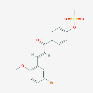 molecular formula C17H15BrO5S B371371 Methanesulfonic acid 4-(3-(5-bromo-2-methoxy-phenyl)-acryloyl)-phenyl ester 