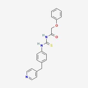 molecular formula C21H19N3O2S B3713722 2-phenoxy-N-({[4-(4-pyridinylmethyl)phenyl]amino}carbonothioyl)acetamide 