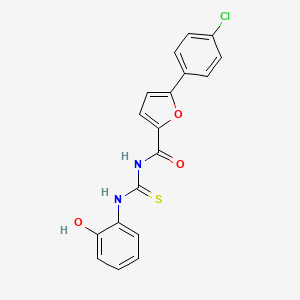 5-(4-chlorophenyl)-N-[(2-hydroxyphenyl)carbamothioyl]furan-2-carboxamide