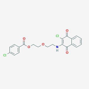 2-[2-[(3-Chloro-1,4-dioxonaphthalen-2-yl)amino]ethoxy]ethyl 4-chlorobenzoate