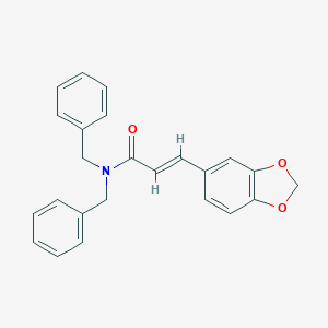 molecular formula C24H21NO3 B371374 (E)-3-(1,3-benzodioxol-5-yl)-N,N-dibenzylprop-2-enamide CAS No. 298215-69-7