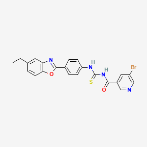 3-(5-Bromopyridine-3-carbonyl)-1-[4-(5-ethyl-1,3-benzoxazol-2-YL)phenyl]thiourea