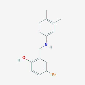 molecular formula C15H16BrNO B371375 4-溴-2-[(3,4-二甲苯胺)甲基]苯酚 CAS No. 329777-35-7