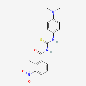 molecular formula C17H18N4O3S B3713766 N-{[4-(dimethylamino)phenyl]carbamothioyl}-2-methyl-3-nitrobenzamide 