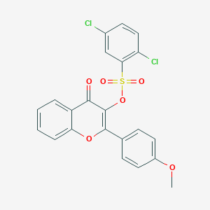 molecular formula C22H14Cl2O6S B371377 2-(4-methoxyphenyl)-4-oxo-4H-chromen-3-yl 2,5-dichlorobenzenesulfonate CAS No. 298215-72-2