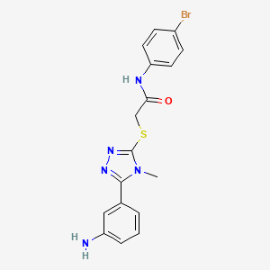 2-[[5-(3-aminophenyl)-4-methyl-1,2,4-triazol-3-yl]sulfanyl]-N-(4-bromophenyl)acetamide