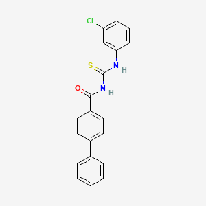 N-[(3-chlorophenyl)carbamothioyl]biphenyl-4-carboxamide