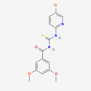 molecular formula C15H14BrN3O3S B3713787 N-[(5-bromopyridin-2-yl)carbamothioyl]-3,5-dimethoxybenzamide 