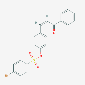 molecular formula C21H15BrO4S B371379 4-[(1Z)-3-氧代-3-苯基丙-1-烯-1-基]苯基 4-溴苯磺酸盐 CAS No. 298215-90-4