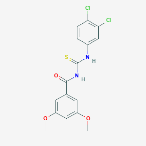 molecular formula C16H14Cl2N2O3S B3713799 N-[(3,4-dichlorophenyl)carbamothioyl]-3,5-dimethoxybenzamide 