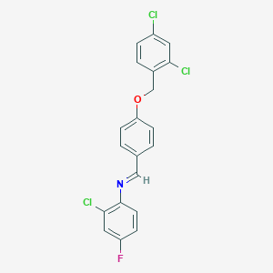 2-Chloro-N-((4-((2,4-dichlorobenzyl)oxy)phenyl)methylene)-4-fluoroaniline
