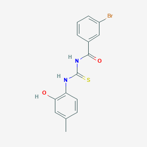 molecular formula C15H13BrN2O2S B3713806 3-bromo-N-[(2-hydroxy-4-methylphenyl)carbamothioyl]benzamide 