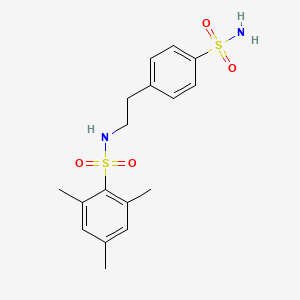 2,4,6-trimethyl-N-[2-(4-sulfamoylphenyl)ethyl]benzenesulfonamide