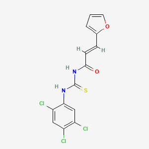 (2E)-3-(furan-2-yl)-N-[(2,4,5-trichlorophenyl)carbamothioyl]prop-2-enamide