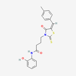 N-(2-hydroxyphenyl)-4-[5-(4-methylbenzylidene)-4-oxo-2-thioxo-1,3-thiazolidin-3-yl]butanamide