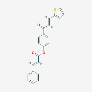 molecular formula C22H16O3S B371391 [4-[(E)-3-thiophen-2-ylprop-2-enoyl]phenyl] (E)-3-phenylprop-2-enoate CAS No. 297150-15-3