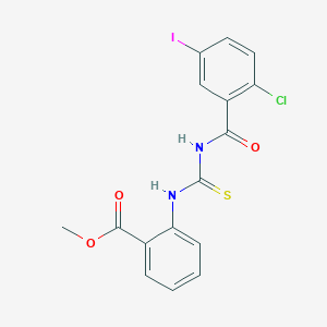 Methyl 2-[(2-chloro-5-iodobenzoyl)carbamothioylamino]benzoate