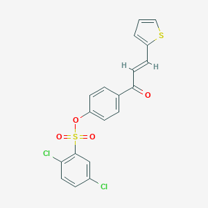 molecular formula C19H12Cl2O4S2 B371394 4-[3-(2-Thienyl)acryloyl]phenyl 2,5-dichlorobenzenesulfonate CAS No. 297150-16-4