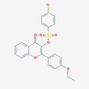 molecular formula C23H17BrO6S B371397 2-(4-乙氧基苯基)-4-氧代-4H-色烯-3-基 4-溴苯磺酸酯 CAS No. 298217-83-1